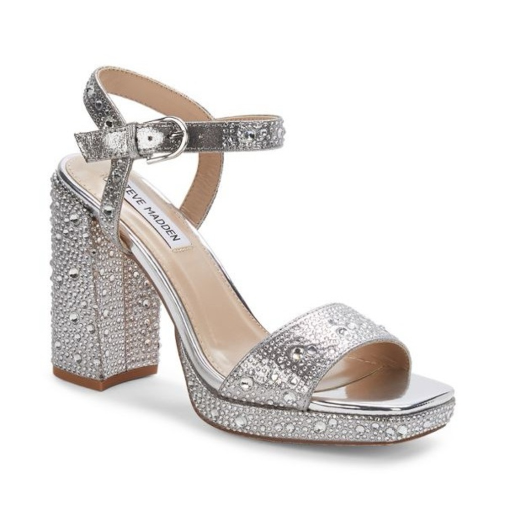 STEVE MADDEN Celeste rhinestone heels size 8